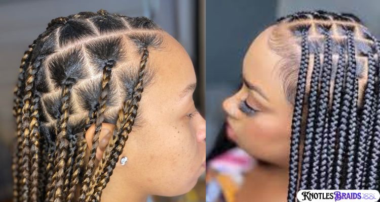 Knotless Braids with Boxed Parts