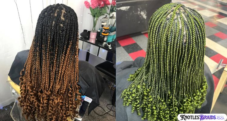  Knotless Braids with Curly Ends