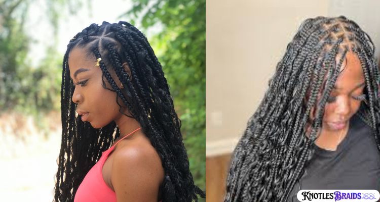 Knotless Braids with Faux Locs