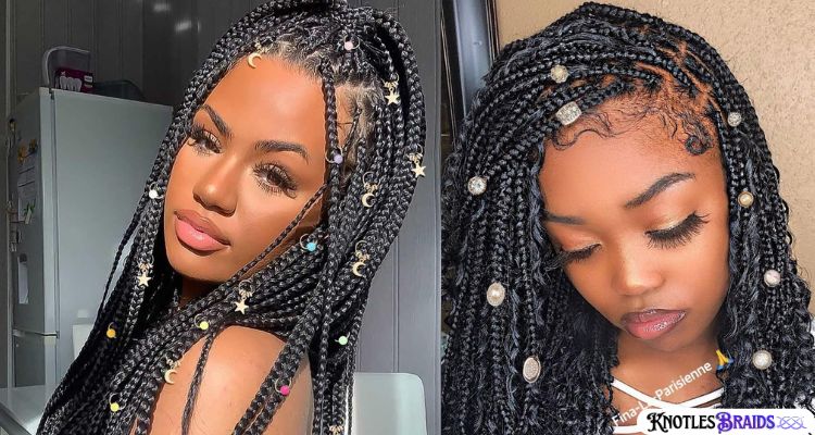 Knotless Braids with Hair Rings