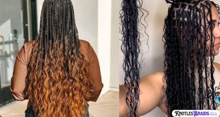 Knotless Braids with Loose Waves