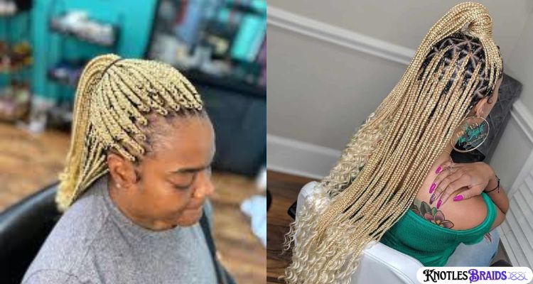 Knotless Braids with Platinum Blonde