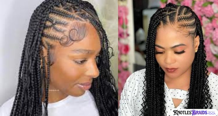 Knotless Braids with Side Part