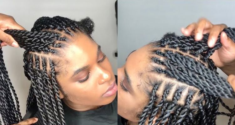 Knotless Braids with Undercut