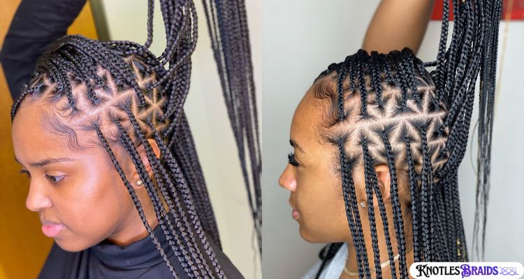 Triangle Part Knotless Braids