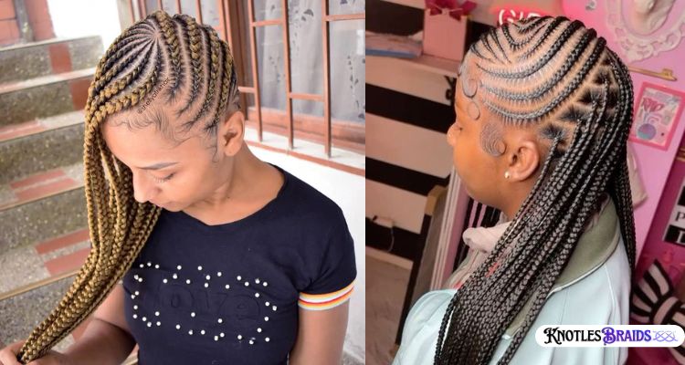 Knotless Lemonade Braids with Color