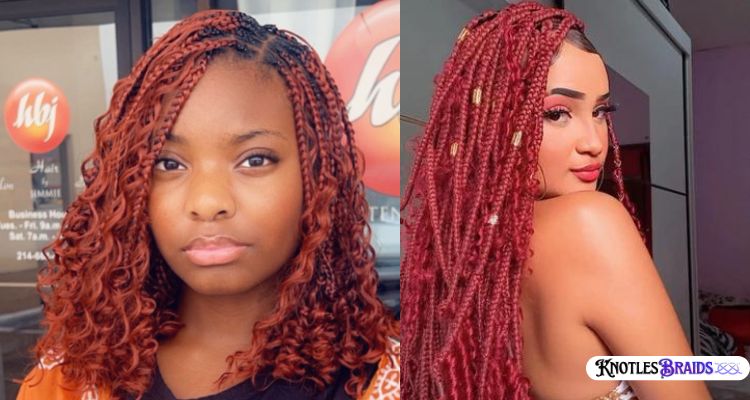 Red Medium Bohemian Braids