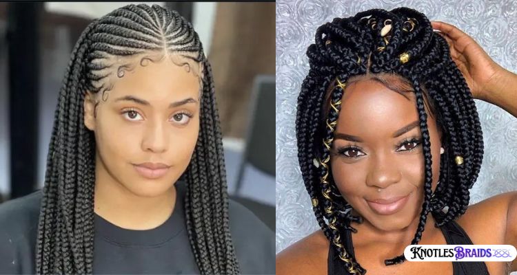 Small Knotless Box Braids