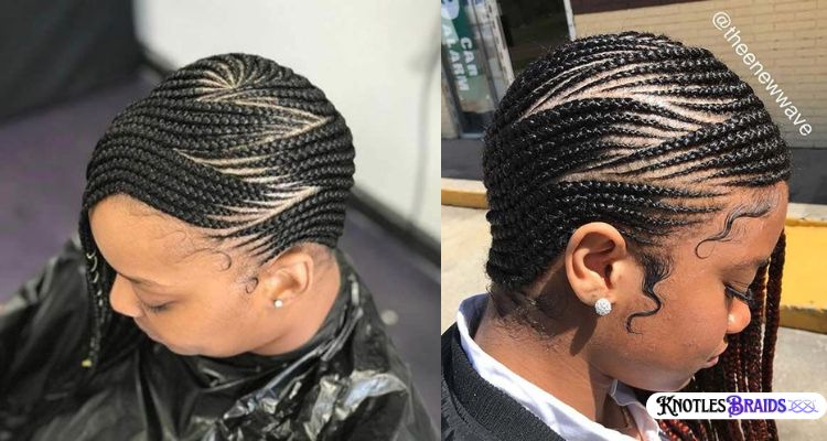 Zigzag Parting Lemonade Braids