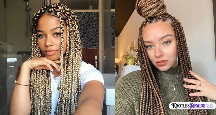 Honey Blonde Knotless Braids